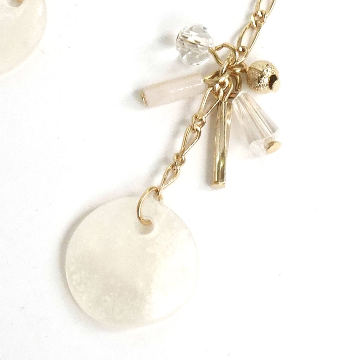 シェルチェーンさがりピアス樹脂ポスト金属アレルギー | monamona | 詳細画像8 