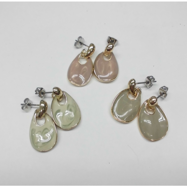 マーブルティアドロップピアス | monamona | 詳細画像1 