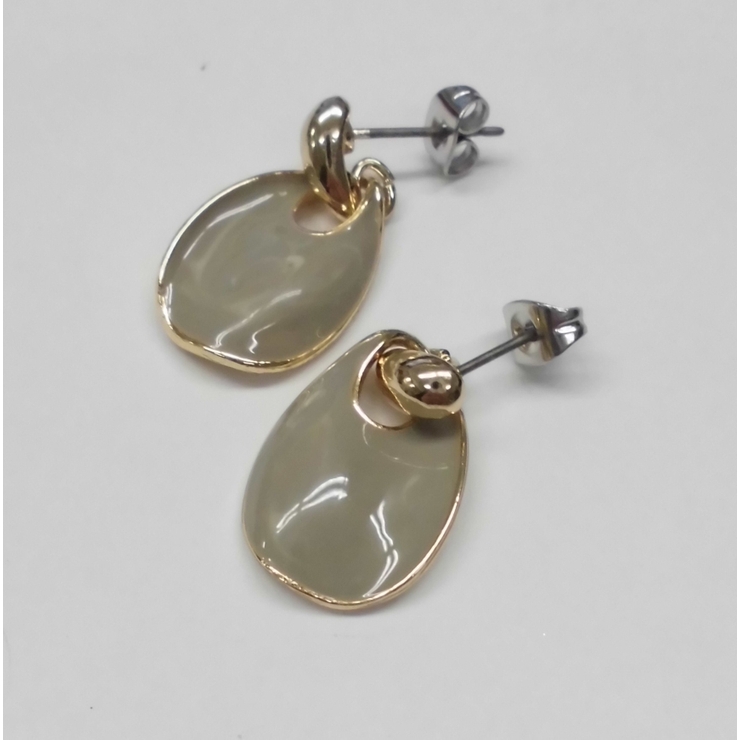 GRAY | マーブルティアドロップピアス | monamona