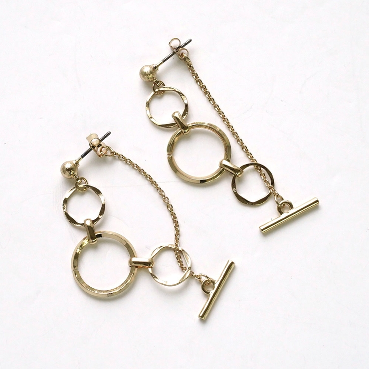 フープ3連下がりピアス | monamona | 詳細画像3 