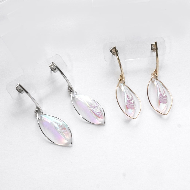 オーロラリーフ下がりピアス | monamona | 詳細画像4 