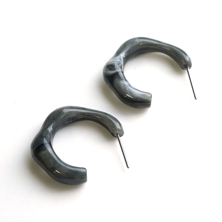 アクリルモコモコピアス マーブルカラー | monamona | 詳細画像9 