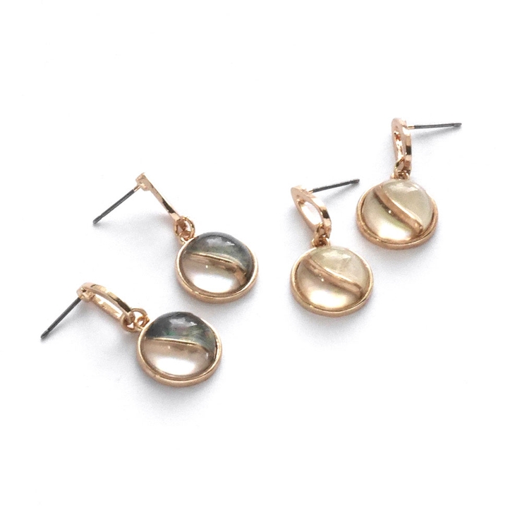 バイカラー丸さがりピアス | monamona | 詳細画像4 