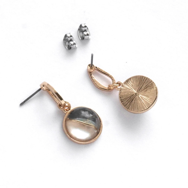 バイカラー丸さがりピアス | monamona | 詳細画像5 