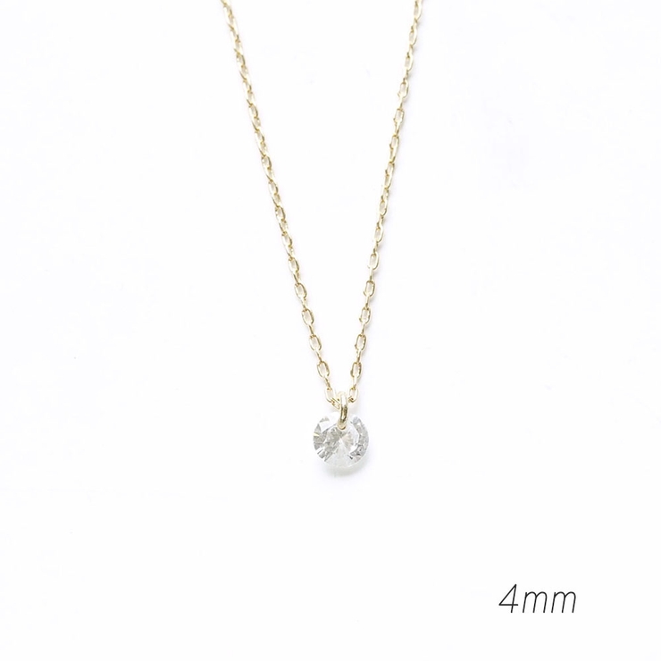 4mm | キュービックトップゴールドチェーンシンプルネックレス | monamona