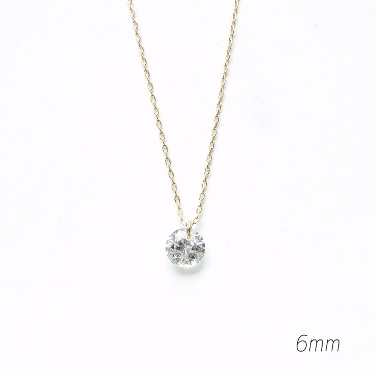 6mm | キュービックトップゴールドチェーンシンプルネックレス | monamona