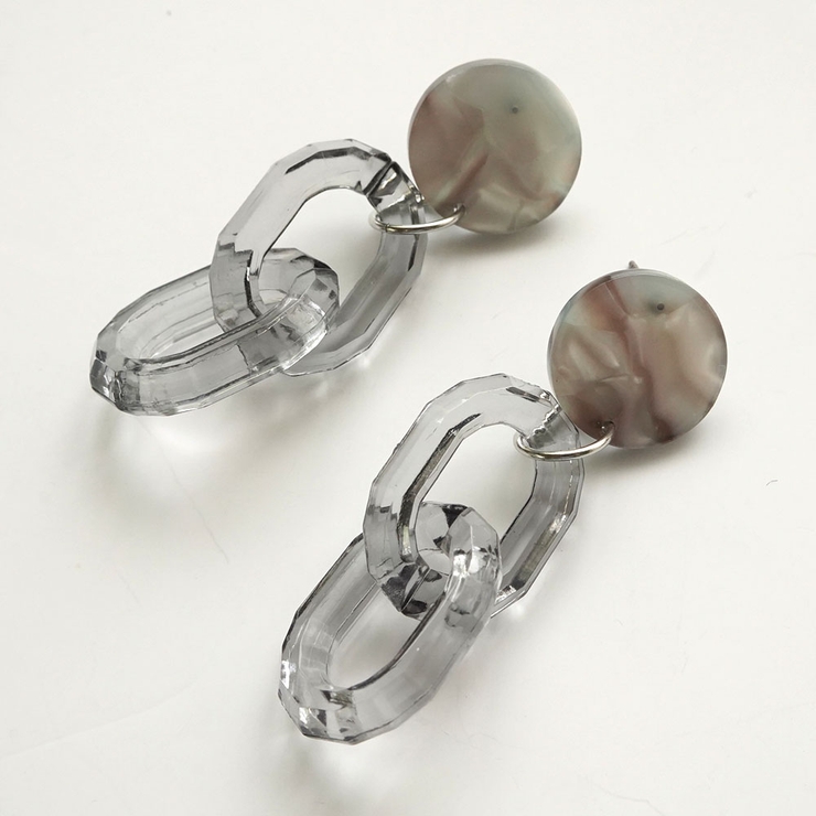 クリアチェーンさがりピアス | monamona | 詳細画像6 