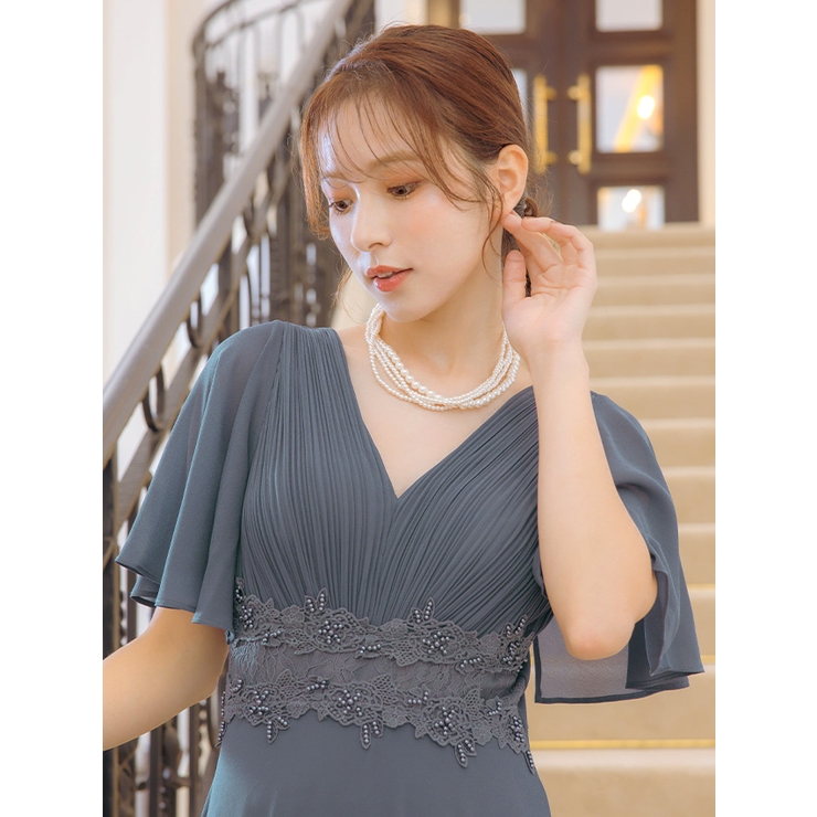 大小４連パールフォーマルデザインネックレス 韓国アクセサリー パーティードレス小物 | Retica | 詳細画像3 