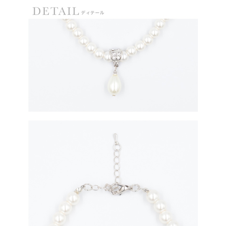 シングルパールドロップ×ビジューネックレス パールネックレス パーティードレス小… | Retica | 詳細画像3 
