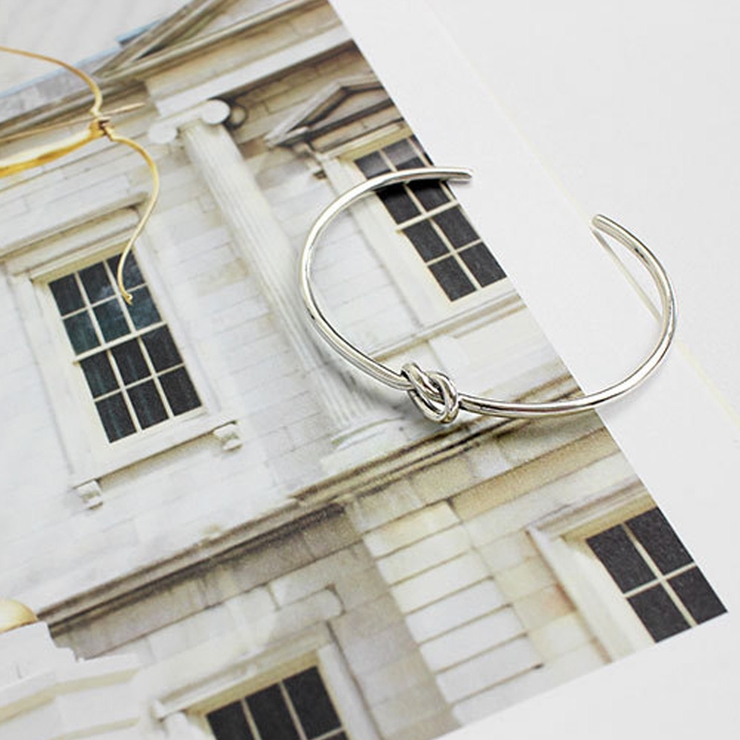 シルバー 925 ジュエリークロス付き バングル ブレスレット[品番  