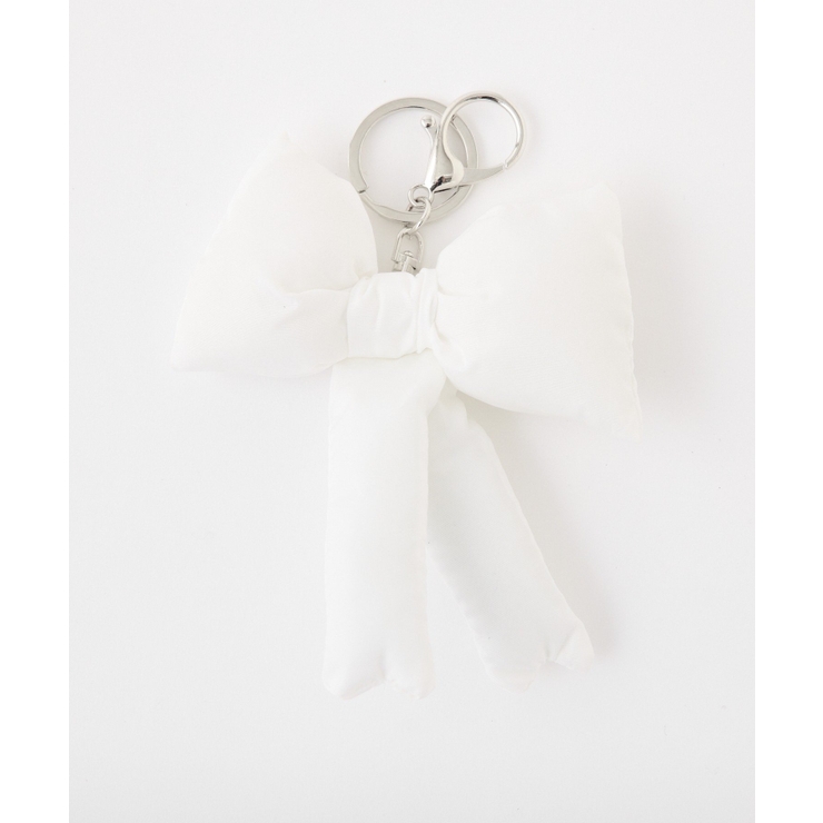 ホワイト | 【one after another】パディングリボンチャーム | NICE CLAUP / OLIVE des OLIVE　OUTLET