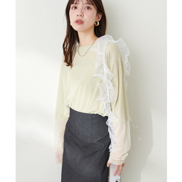 【natural couture】チュール×パールスマホショルダー | NICE CLAUP / OLIVE des OLIVE　OUTLET | 詳細画像3 