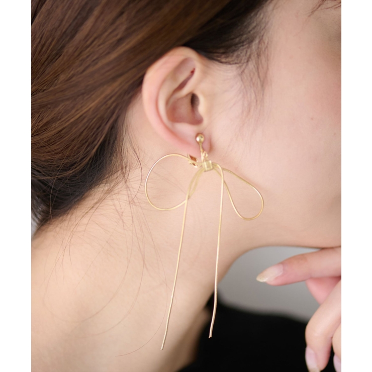 【natural couture】スイングリボンイヤリング | NICE CLAUP / OLIVE des OLIVE　OUTLET | 詳細画像8 