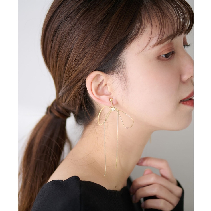 【natural couture】スイングリボンイヤリング | NICE CLAUP / OLIVE des OLIVE　OUTLET | 詳細画像9 