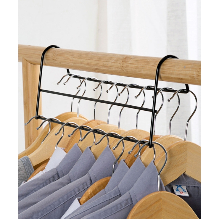 ブラック | ハンガー 収納アップ おしゃれ | ninon