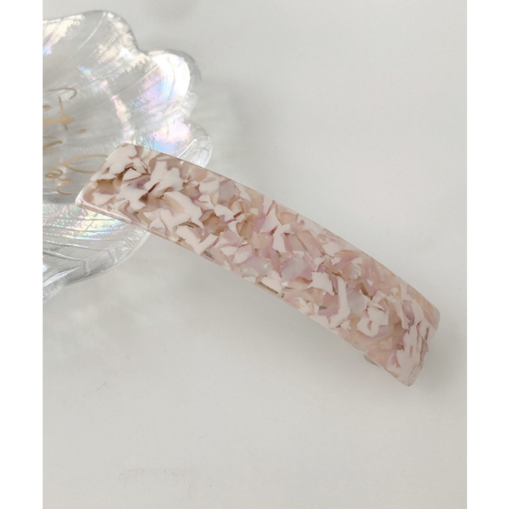 まだら柄ライトパープル | ヘアクリップ おしゃれ バレッタ | ninon