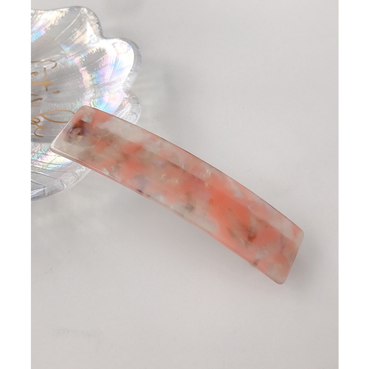 まだら柄チェリーピンク | ヘアクリップ おしゃれ バレッタ | ninon