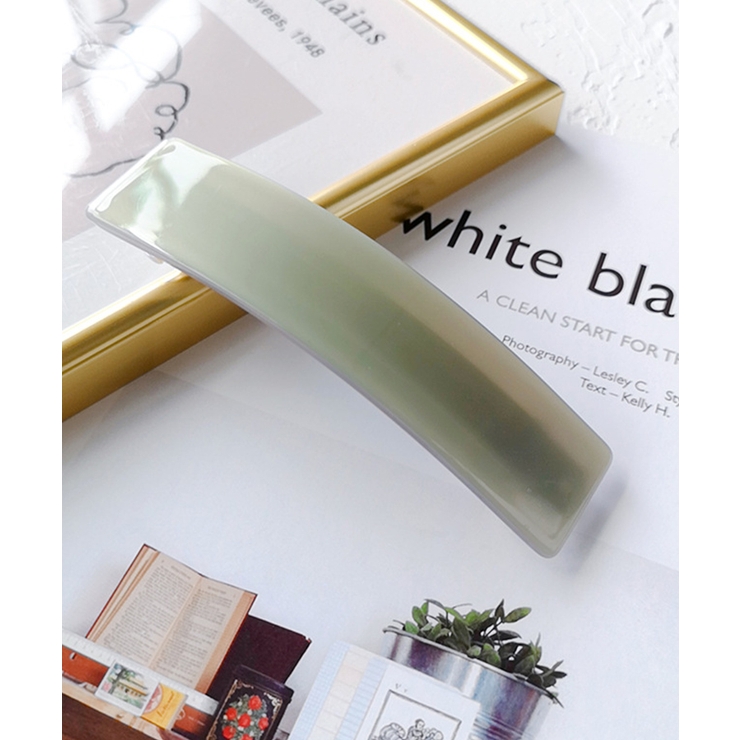 単色グリーン | ヘアクリップ おしゃれ バレッタ | ninon