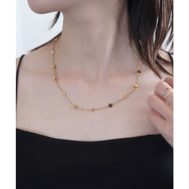 ゴールド/キューブ | ネックレス レディース 長さ | ninon