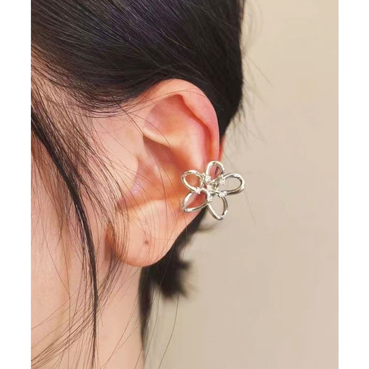 シルバー系8 | イヤーカフ 大ぶり 片耳 | ninon