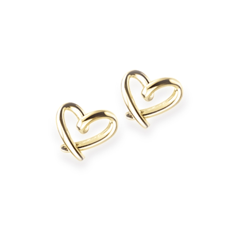 ゴールド | ピアス 金属アレルギー対応 つけっぱなし ハート シンプル 18k シルバー | Noelmarket