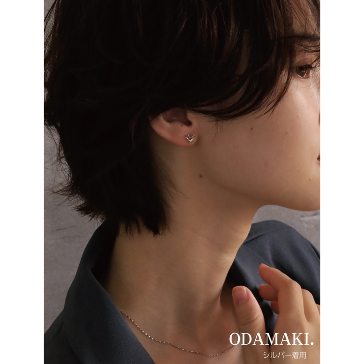 ピアス 金属アレルギー対応 つけっぱなし ハート シンプル 18k シルバー | Noelmarket | 詳細画像3 