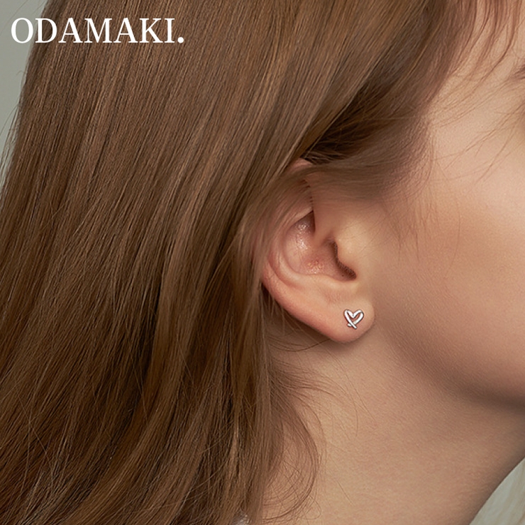 ピアス 金属アレルギー対応 つけっぱなし ハート シンプル 18k