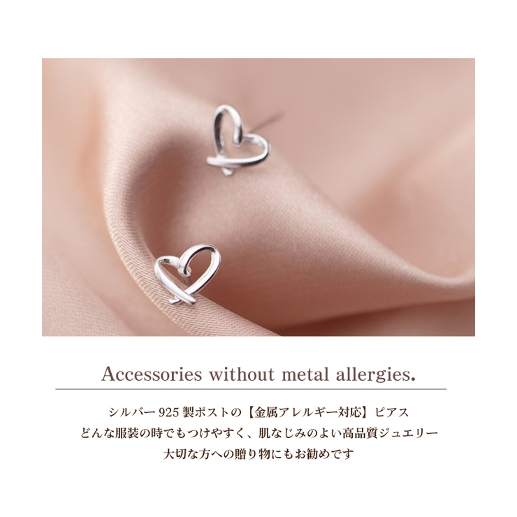 ピアス 金属アレルギー対応 つけっぱなし ハート シンプル 18k