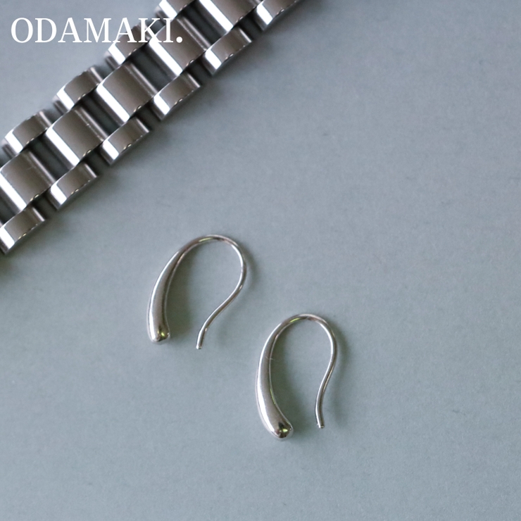 ピアス 金属アレルギー対応 つけっぱなし フープ ダイヤ 18k シルバー | Noelmarket | 詳細画像4 