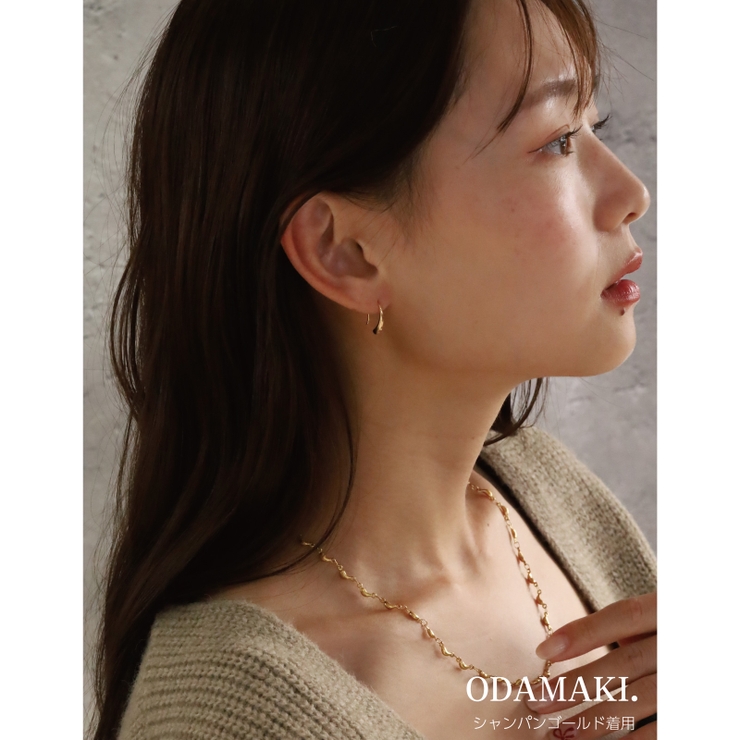 ピアス 金属アレルギー対応 つけっぱなし フープ ダイヤ 18k シルバー | Noelmarket | 詳細画像20 