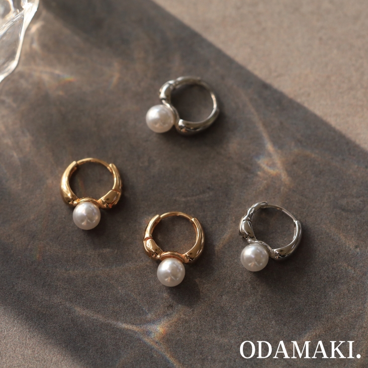 ピアス 金属アレルギー対応 つけっぱなし パール フープ 18k 小さめ | Noelmarket | 詳細画像3 