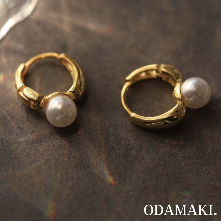 ピアス 金属アレルギー対応 つけっぱなし パール フープ 18k 小さめ | Noelmarket | 詳細画像5 