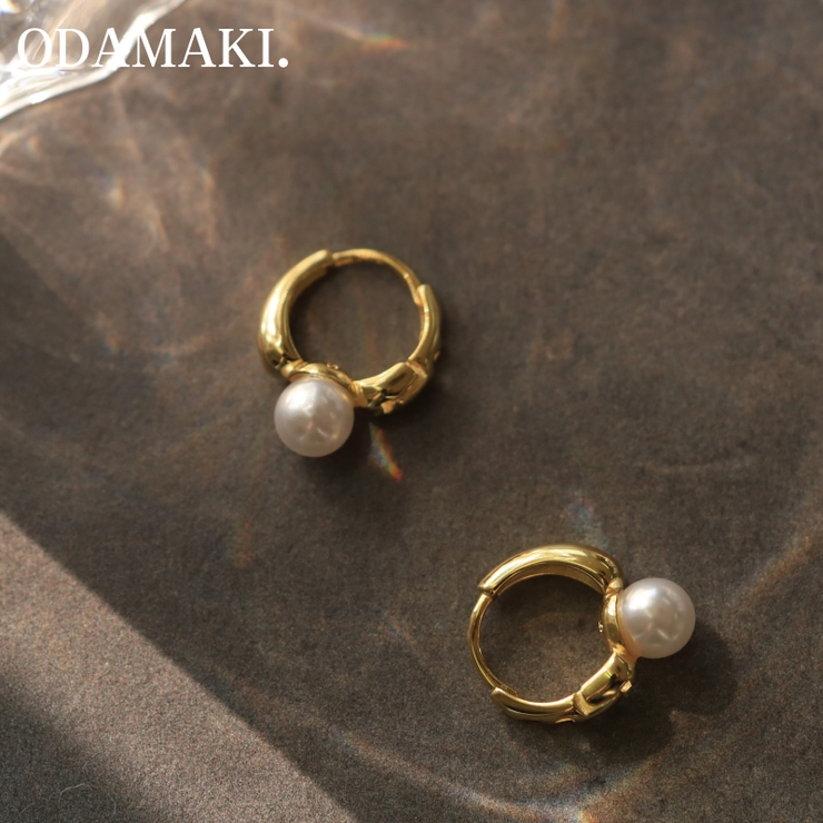 ピアス 金属アレルギー対応 つけっぱなし パール フープ 18k 小さめ | Noelmarket | 詳細画像16 