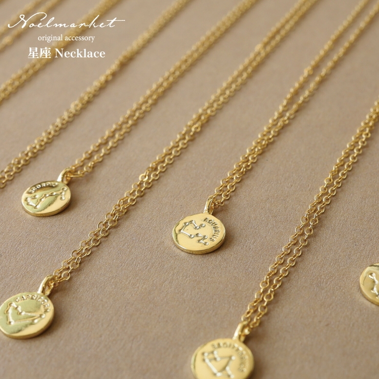 星座ネックレス ネックレス 金属アレルギー対応 レディース シルバー コイン | Noelmarket | 詳細画像1 