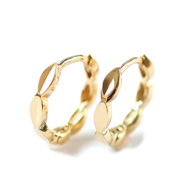 リッチゴールド | ピアス 金属アレルギー対応 つけっぱなし フープ シンプル 18k シルバー | Noelmarket