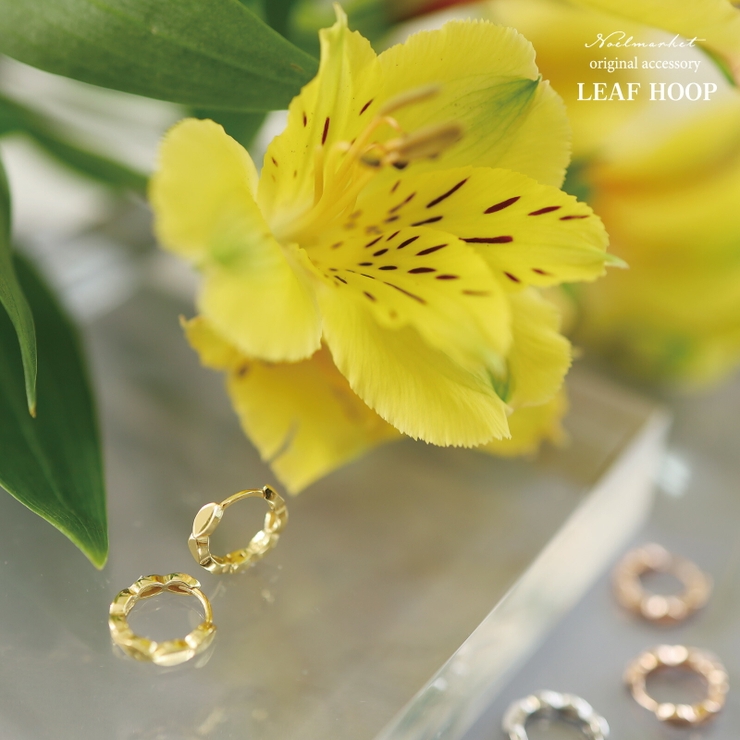ピアス 金属アレルギー対応 つけっぱなし フープ シンプル 18k シルバー | Noelmarket | 詳細画像5 