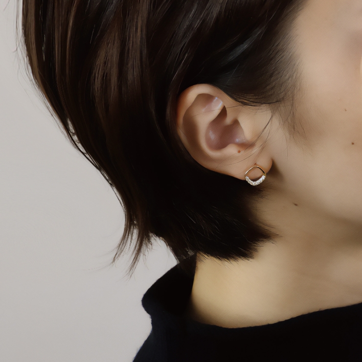 ピアス 金属アレルギー対応 つけっぱなし 小ぶり シンプル 18k シルバー | Noelmarket | 詳細画像10 