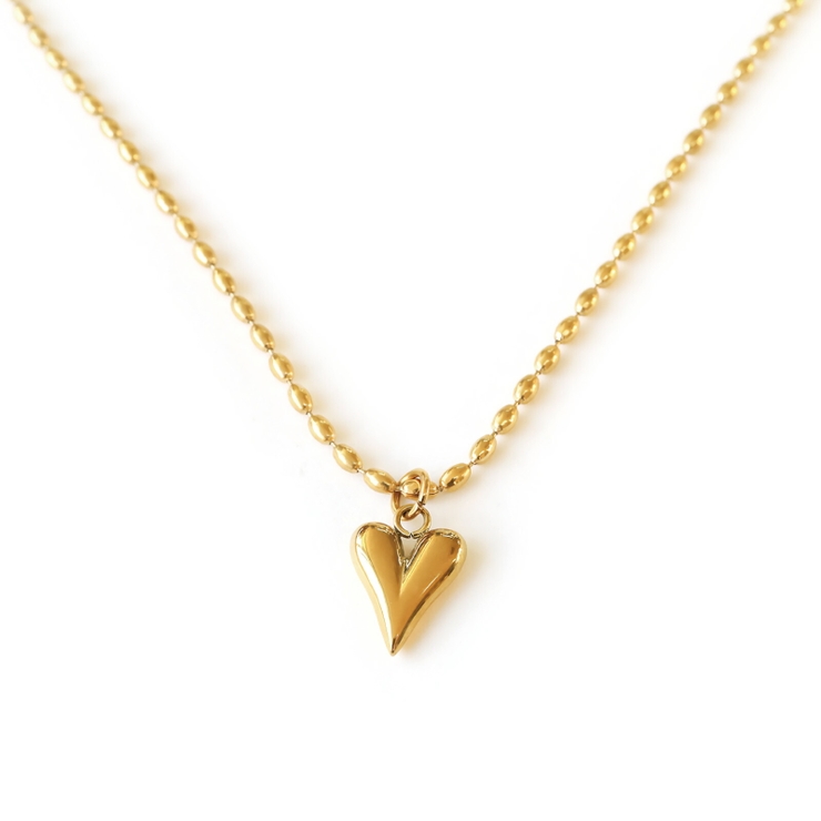 ゴールド | ネックレス 金属アレルギー対応 つけっぱなし ハート ステンレス バイカラー | Noelmarket
