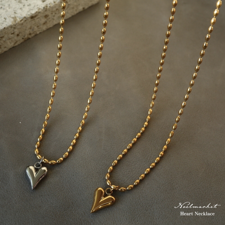 ネックレス 金属アレルギー対応 つけっぱなし ハート ステンレス バイカラー | Noelmarket | 詳細画像15 