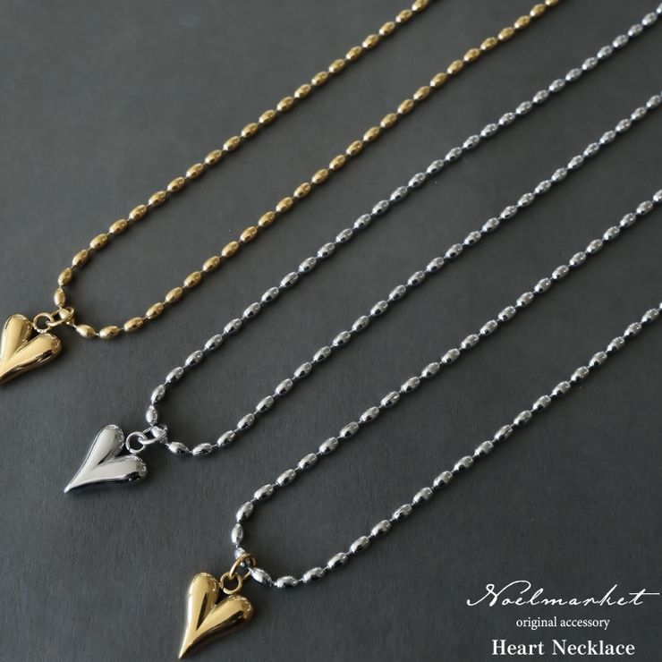 ネックレス 金属アレルギー対応 つけっぱなし ハート ステンレス バイカラー | Noelmarket | 詳細画像18 