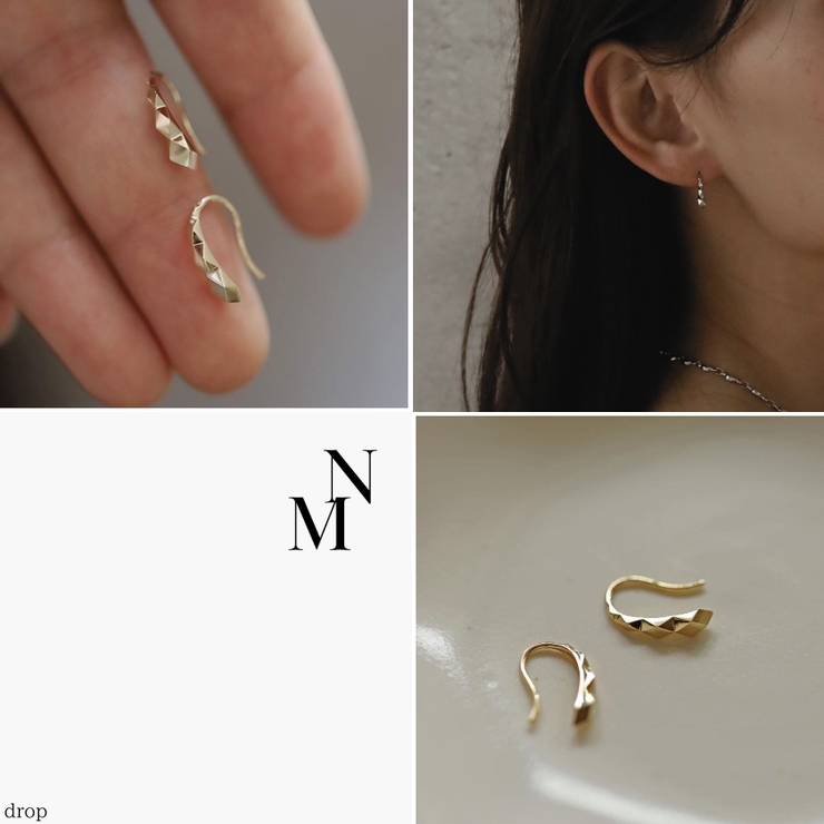 ピアス 金属アレルギー対応 つけっぱなし 小ぶり ドロップ 18k シルバー | Noelmarket | 詳細画像11 
