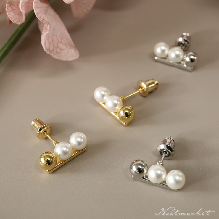 ピアス 金属アレルギー対応 つけっぱなし 小ぶり パール 18k シルバー