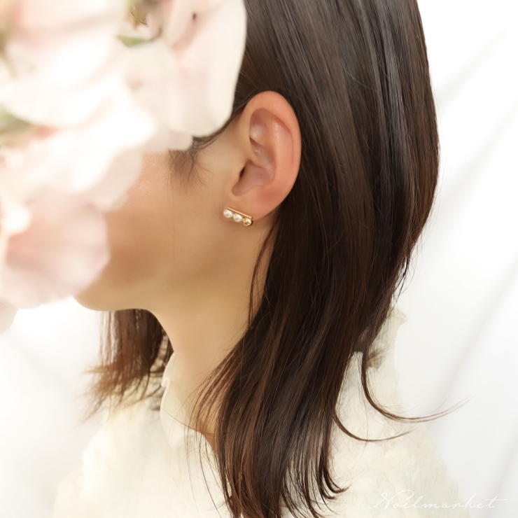 ピアス 金属アレルギー対応 つけっぱなし 小ぶり パール 18k シルバー | Noelmarket | 詳細画像13 