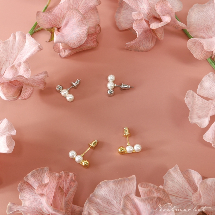 ピアス 金属アレルギー対応 つけっぱなし 小ぶり パール 18k シルバー | Noelmarket | 詳細画像16 