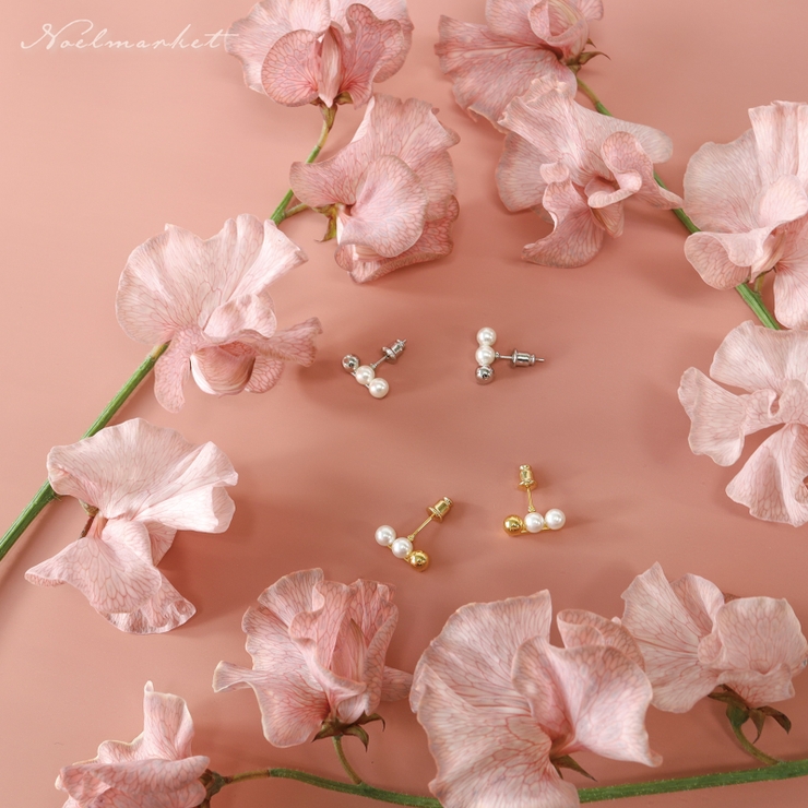 ピアス 金属アレルギー対応 つけっぱなし 小ぶり パール 18k シルバー | Noelmarket | 詳細画像6 
