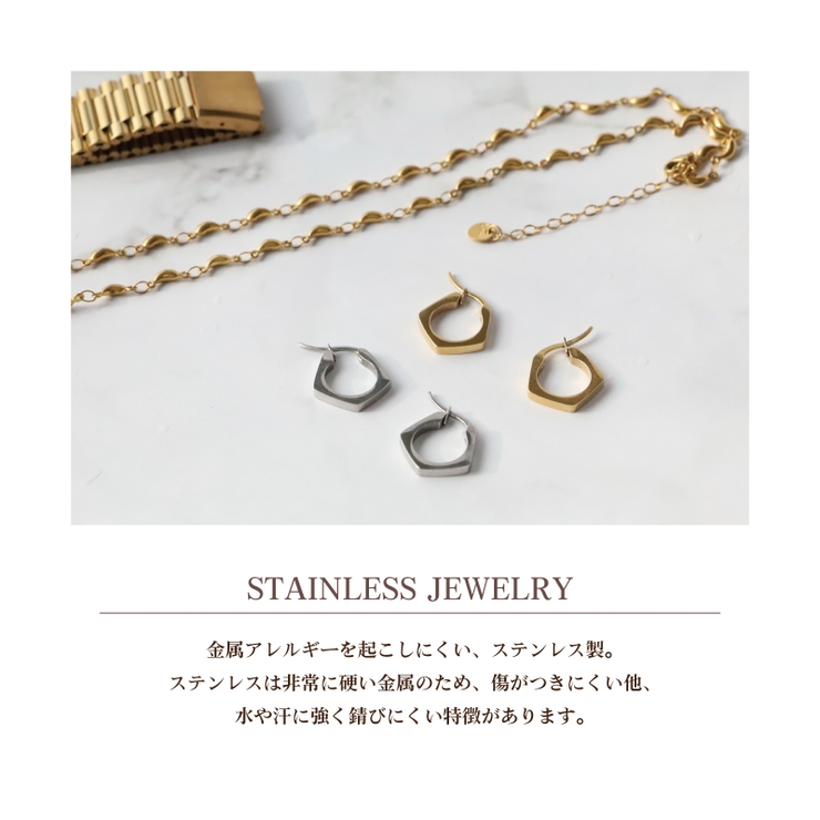 ピアス 金属アレルギー対応 つけっぱなし 18k シルバー ステンレス | Noelmarket | 詳細画像16 