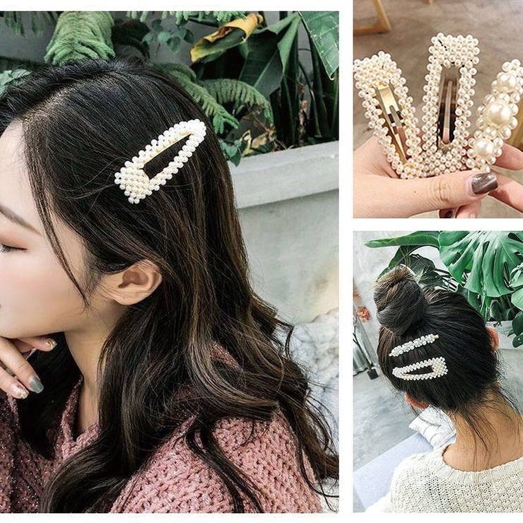 パールヘアピン ヘアクリップ ヘアアクセサリー[品番：ODSW0002893