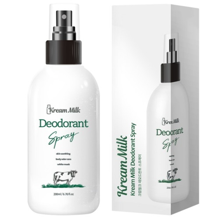 クリームミルク デオドラントスプレーホワイトムスクの香り200ml 韓国コスメ | OFF BEAUTY | 詳細画像1 