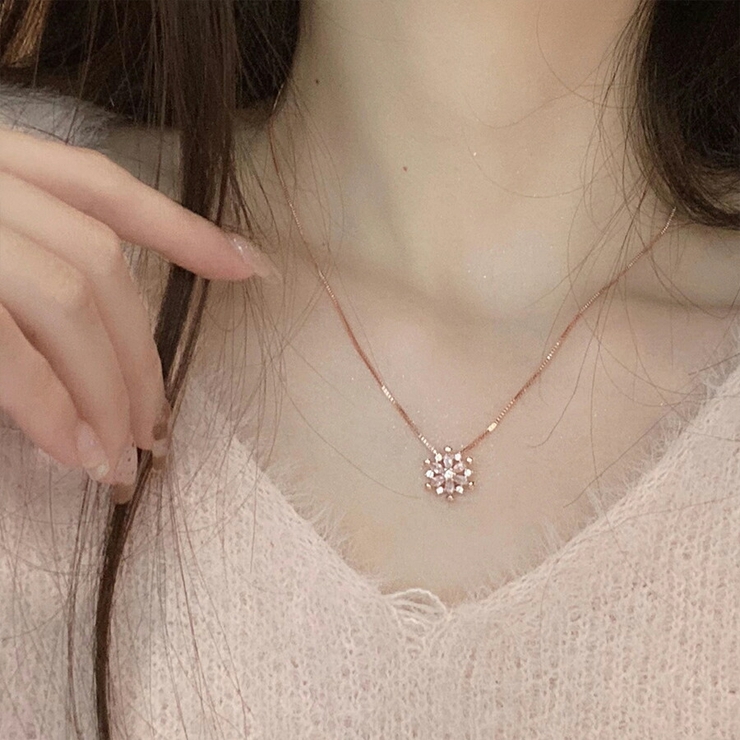 雪の結晶デザインネックレス レディース おしゃれ | SLENDER | 詳細画像4 