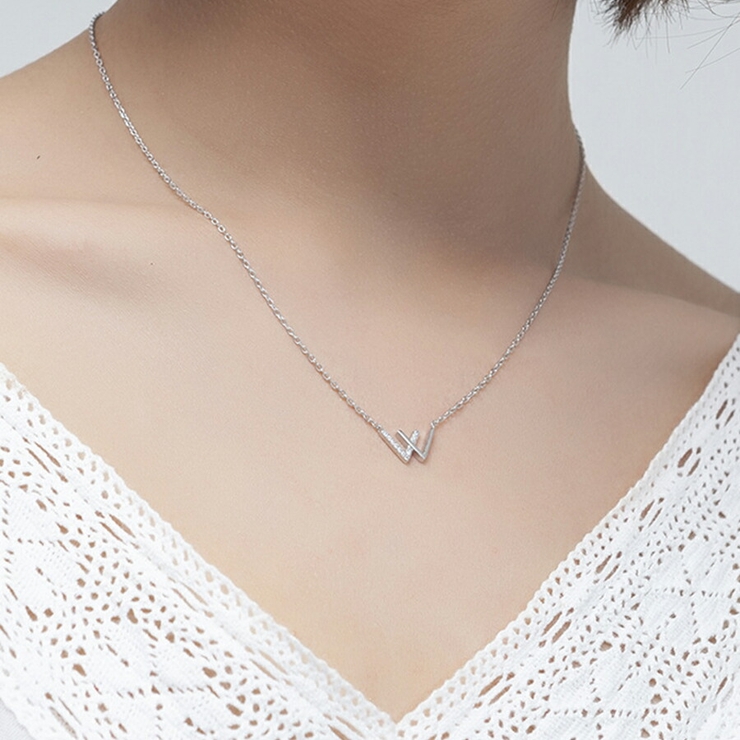 ダブルVネックレス Wネックレス 大人[品番：XL000002488]｜SLENDER